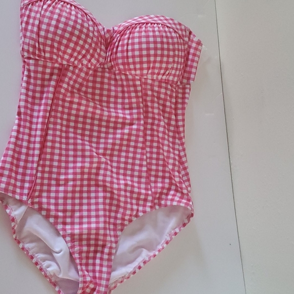 π Lauren James Gingham One Piece Bandeau - Picture 4 of 9